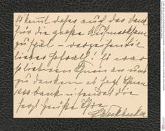 Nachlass Franz Steindachner, Korrespondenz-Karte von L. Weckbecker an Franz Steindachner, Inv.Nr. 578.03, Seite 2